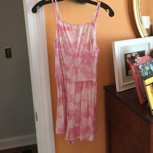 Pink tie dye romper